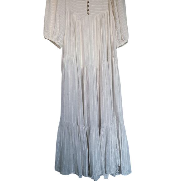 Bird & Kite Daphne Dress Natural Oatmeal Linen Blend Size Medium - Picture 5 of 8
